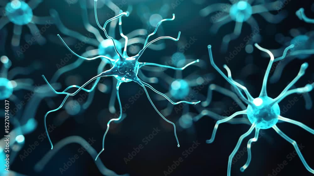 Aufkleber intricate neurons: a captivating depiction of neural cells, showcasing the complexities of the brain