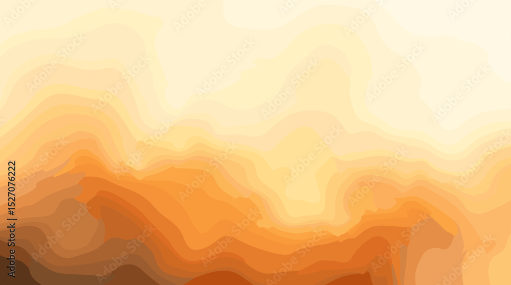 Poster abstract light aura with warm colors in smooth gradient style