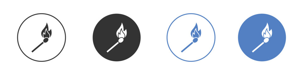 Match fire icon vector. Logo Template illustration design