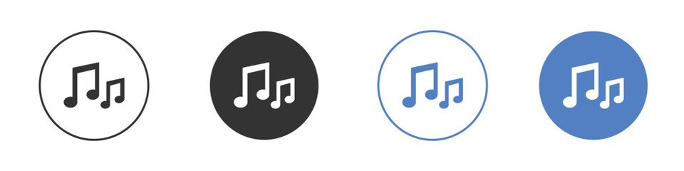 Music note icon vector. Logo Template illustration design