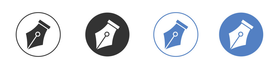 Pen nib icon vector. Logo Template illustration design