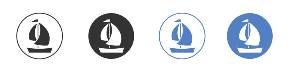 Sailboat icon vector. Logo Template illustration design