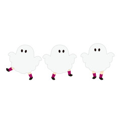 ダンスしている可愛いお化けたち2