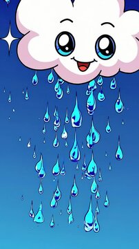 Nuage mignon qui pleure
