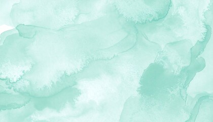 Abstract mint green watercolor wash