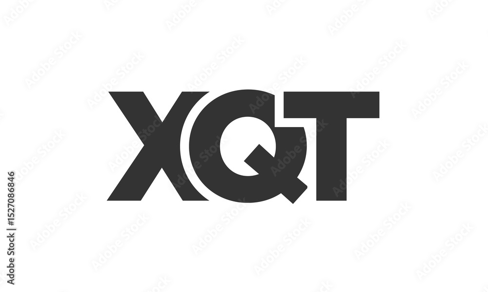 Poster xqt logo design template with strong and modern bold text. initial based vector logotype featuring s
