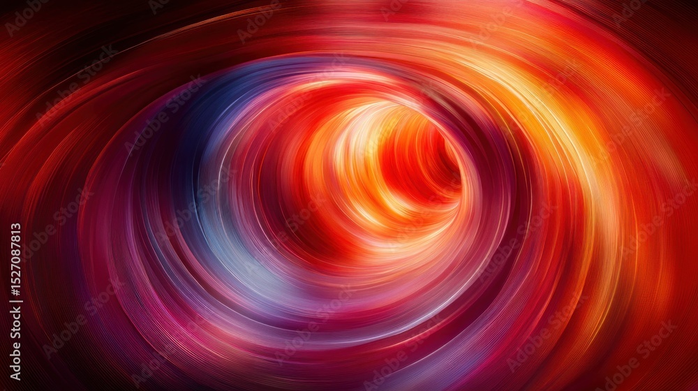 Poster abstract vortex of color, energy and motion with dynamic circular lines