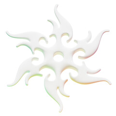 Realistic 3D white  Geometric Shape Object. Realistic geometry elements isolated on png background...