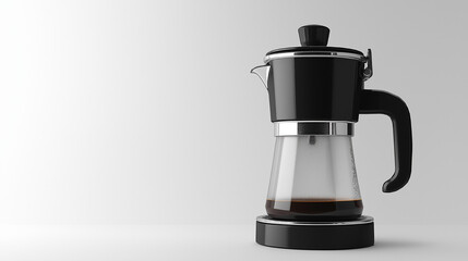 A modern coffee maker with a sleek design, showcased on a clean white background.
