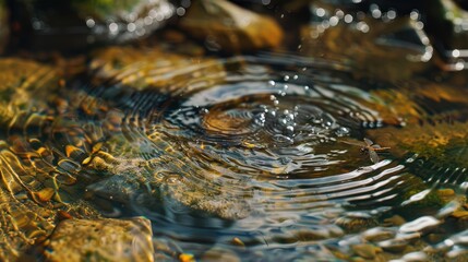 Beautiful waterfall landscape with scenic nature view