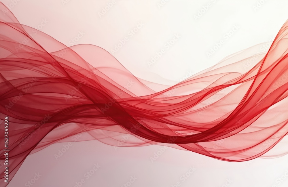 Poster minimalistic abstract design of flowing red lines. modern artistic background for decoration, poster