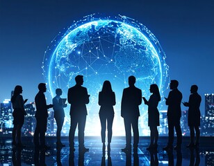 Business team global network