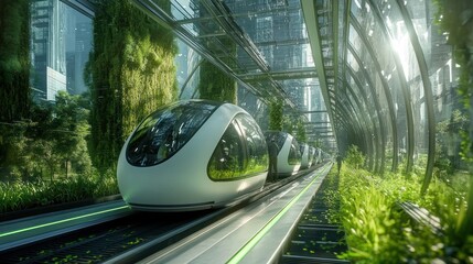 Futuristic city transit