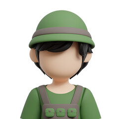 Soldier 3D icon.