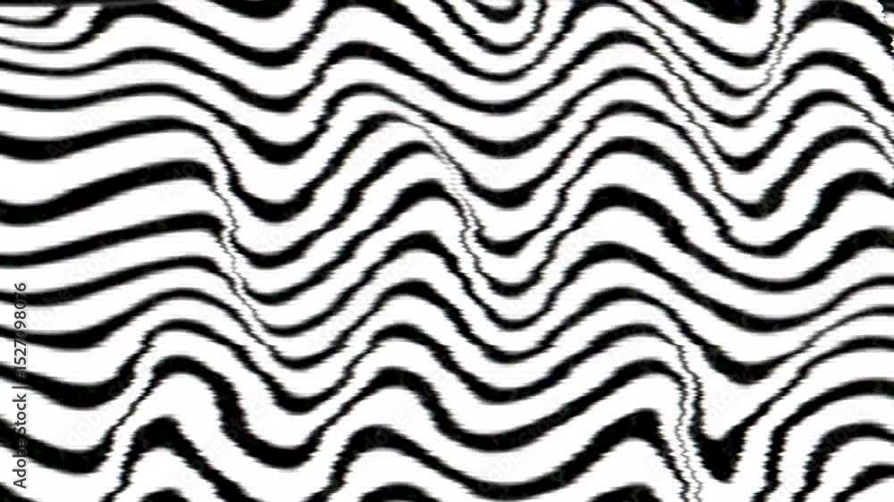 Poster wave pattern animation with distortion effects