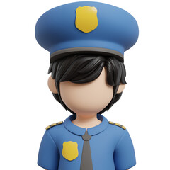 Police 3D icon.