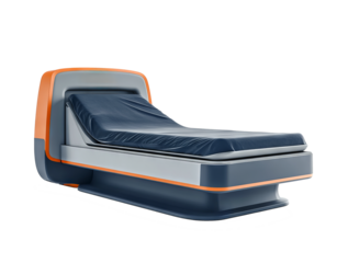 A modern MRI Scanner machine Isolated on white