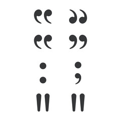 Punctuation Marks Icon Set Vector Design.