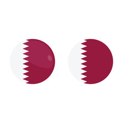 Qatar Flag Icon Set Vector Design.