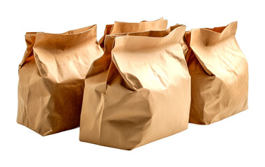 Packaging process for eco-friendly food bags production facility product indoor close-up cut out on transparent background