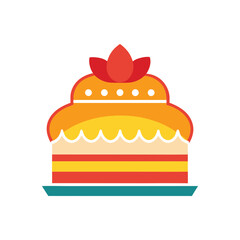 cake icon on white background, cake icon