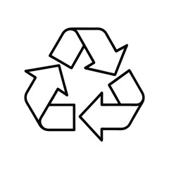 Obraz premium recycling symbol outline icon on white background, recycling symbol sign