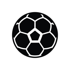 Fototapeta premium soccer ball icon silhouette on white background, soccer ball icon, football icon