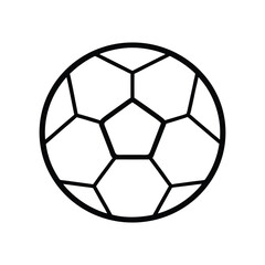 Fototapeta premium soccer ball , Soccer ball outline icon on white background, football icon
