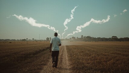 walking man, created by AI