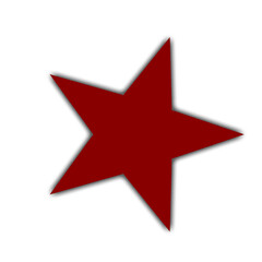 red star isolated on white
