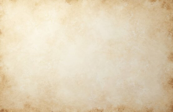 Vintage beige white paper texture background. Old parchment with brown edges, cream light tone. Wedding invitation, web design, website layout, scrapbooking, home decor, letter.