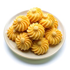 Delicious Homemade Butter Cookies on a Plate for Festive Treats