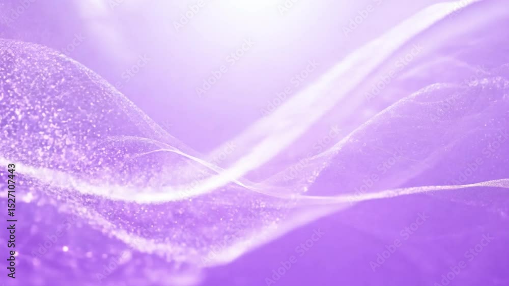 Poster ethereal purple background with soft, shimmering waves and light dreamy texture creating tranquil at