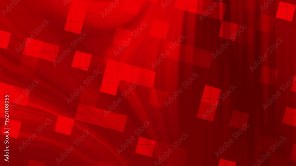 Poster abstract red background video with moving squares and dynamic light effects. this captivating video 