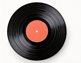 Fototapeta premium High-Quality of analog record disc Isolated on White Background – High Resolution 