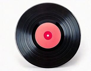 Fototapeta premium High-Quality of analog record disc Isolated on White Background – High Resolution 