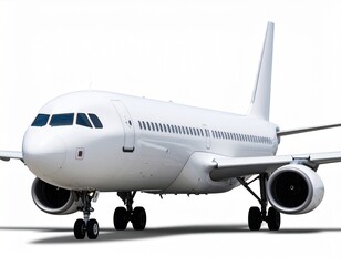 Obraz premium Passenger Airplane white bagrund