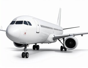 Obraz premium Passenger Airplane white bagrund