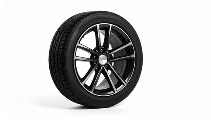 Obraz premium Wheel Car white background