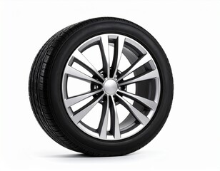 Obraz premium Wheel Car white background