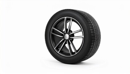 Obraz premium Wheel Car white background