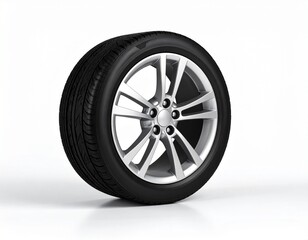 Obraz premium Wheel Car white background