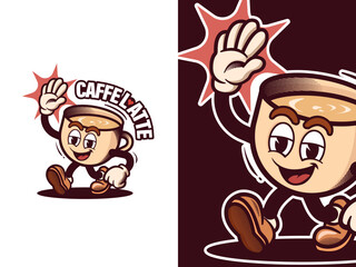 CAFFE LATTE MASCOT LOGO