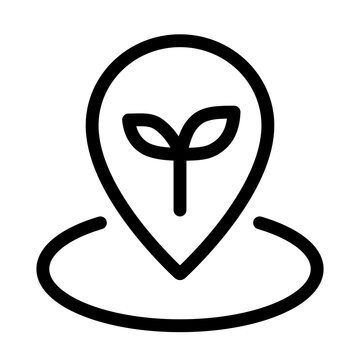 locally sourced icon leaf map pin shape eco sustainable