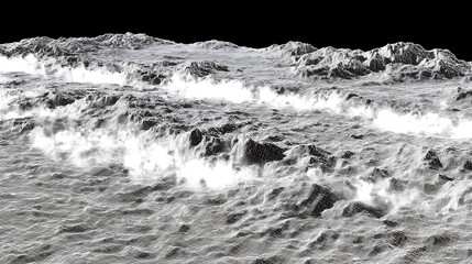 A vast ocean with a lot of white foam and waves
