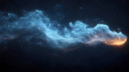 Fototapeta premium Vibrant celestial nebula drifting through the vast, star-filled expanse of space.