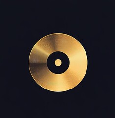 Vinyl record with neon color gradients on a dark, plain background. Analog storage on a plastic medium called polyvinyl chloride. International Vinyl Record Day.