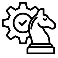 Strategy execution icon in vector illustration