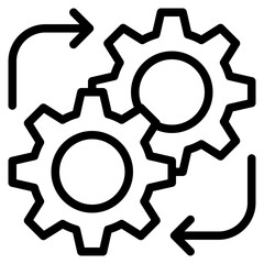Process icon in vector illustration