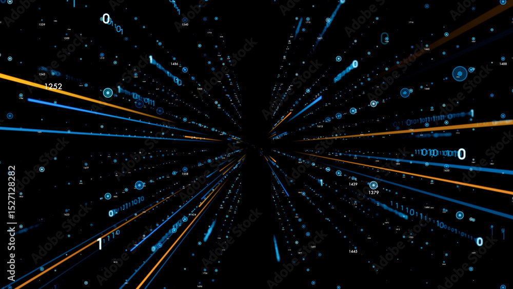 Poster digital communication network concept visual